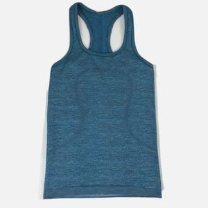 Lululemon Womens Swiftly Tech 10 Blue Activewear Sleeveless Racerback Tank Top